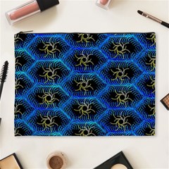 Blue Bee Hive Pattern Cosmetic Bag (xl) by Hannah976