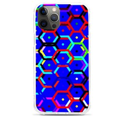 Blue Bee Hive Pattern Iphone 12 Pro Max Tpu Uv Print Case by Hannah976