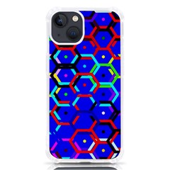 Blue Bee Hive Pattern Iphone 13 Tpu Uv Print Case by Hannah976