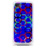 Blue Bee Hive Pattern iPhone SE Front