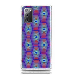 Red Blue Bee Hive Pattern Samsung Galaxy Note 20 Tpu Uv Case by Hannah976