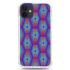 Red Blue Bee Hive Pattern Iphone 12 Mini Tpu Uv Print Case	 by Hannah976