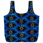 Blue Bee Hive Pattern Full Print Recycle Bag (XXXL) Back