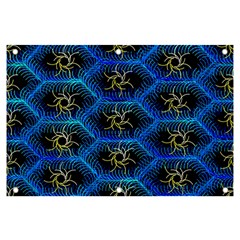 Blue Bee Hive Pattern Banner And Sign 6  X 4  by Hannah976