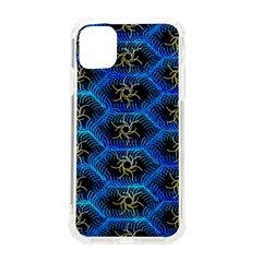 Blue Bee Hive Pattern Iphone 11 Tpu Uv Print Case by Hannah976