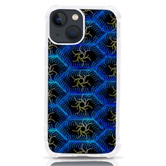 Blue Bee Hive Pattern Iphone 13 Mini Tpu Uv Print Case by Hannah976