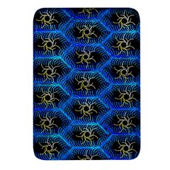 Blue Bee Hive Pattern Rectangular Glass Fridge Magnet (4 Pack) by Hannah976