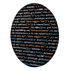 Close Up Code Coding Computer Oval Glass Fridge Magnet (4 Pack) by Hannah976