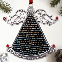 Close Up Code Coding Computer Metal Angel With Crystal Ornament by Hannah976