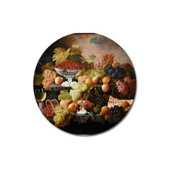 Abundance Of Fruit Severin Roesen Magnet 3  (round) by Hannah976