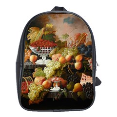 Abundance Of Fruit Severin Roesen School Bag (large) by Hannah976