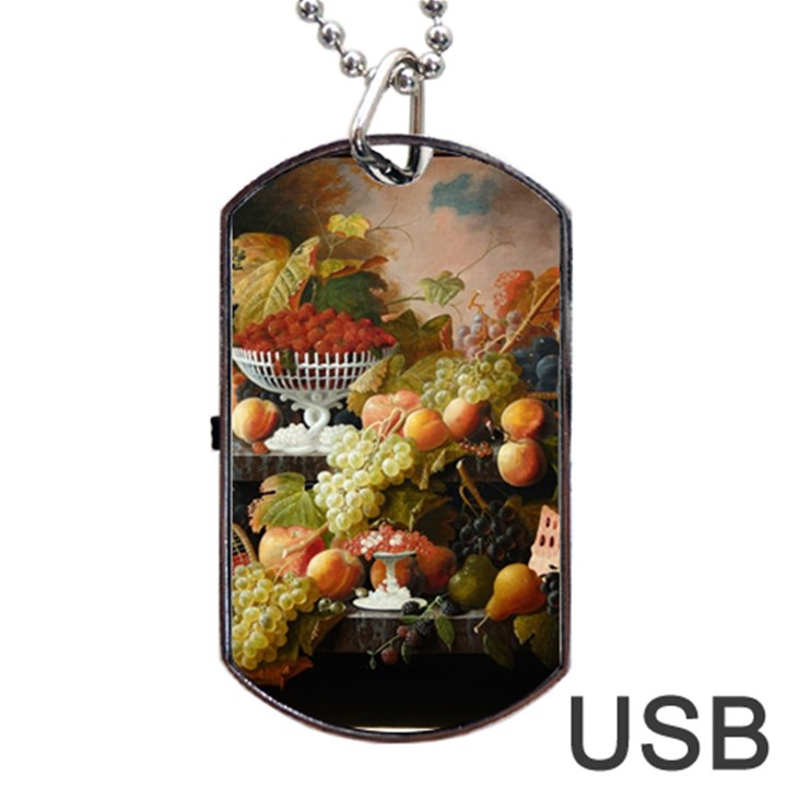 Abundance Of Fruit Severin Roesen Dog Tag USB Flash (One Side)