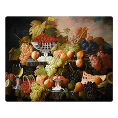 Abundance Of Fruit Severin Roesen Two Sides Premium Plush Fleece Blanket (large) by Hannah976