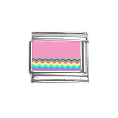 Easter Chevron Pattern Stripes Italian Charm (9mm) by Hannah976