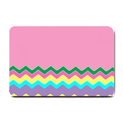 Easter Chevron Pattern Stripes Small Doormat by Hannah976