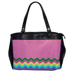 Easter Chevron Pattern Stripes Oversize Office Handbag by Hannah976