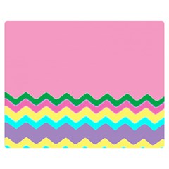 Easter Chevron Pattern Stripes Two Sides Premium Plush Fleece Blanket (medium) by Hannah976