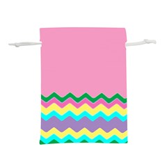 Easter Chevron Pattern Stripes Lightweight Drawstring Pouch (m) by Hannah976