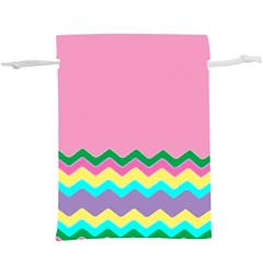 Easter Chevron Pattern Stripes Lightweight Drawstring Pouch (xl) by Hannah976