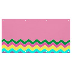 Easter Chevron Pattern Stripes Banner And Sign 8  X 4  by Hannah976