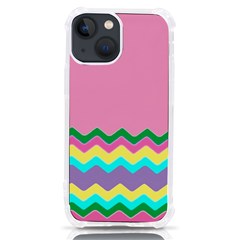 Easter Chevron Pattern Stripes Iphone 13 Mini Tpu Uv Print Case by Hannah976