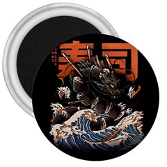 Sushi Dragon Japanese 3  Magnets by Bedest