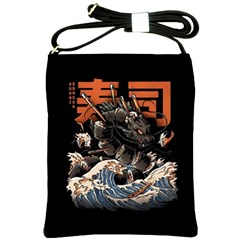 Sushi Dragon Japanese Shoulder Sling Bag by Bedest