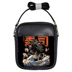 Sushi Dragon Japanese Girls Sling Bag by Bedest