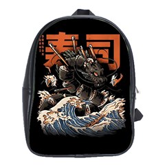 Sushi Dragon Japanese School Bag (xl) by Bedest