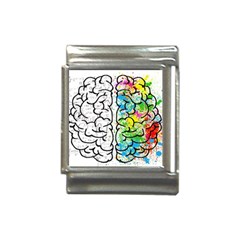 Brain Mind Psychology Idea Drawing Italian Charm (13mm) by Ndabl3x