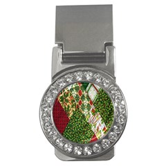 Christmas Quilt Background Money Clips (cz)  by Ndabl3x