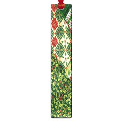 Christmas Quilt Background Large Book Marks by Ndabl3x