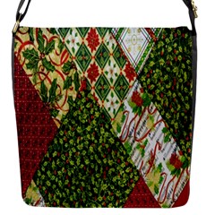 Christmas Quilt Background Flap Closure Messenger Bag (s) by Ndabl3x