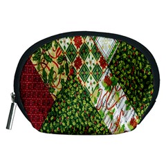 Christmas Quilt Background Accessory Pouch (medium)