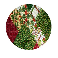 Christmas Quilt Background Mini Round Pill Box (pack Of 3) by Ndabl3x