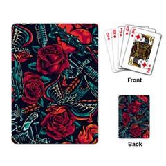 Vintage Flash Tattoos Designs Seamless Pattern Playing Cards Single Design (rectangle) by Ndabl3x