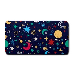 Colorful Background Moons Stars Medium Bar Mat by Ndabl3x