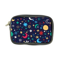 Colorful Background Moons Stars Coin Purse