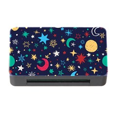 Colorful Background Moons Stars Memory Card Reader With Cf by Ndabl3x