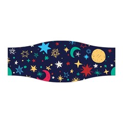 Colorful Background Moons Stars Stretchable Headband by Ndabl3x