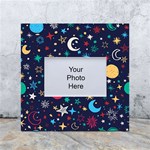 Colorful Background Moons Stars White Box Photo Frame 4  x 6  Front