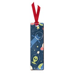 Seamless Pattern With Funny Alien Cat Galaxy Small Book Marks