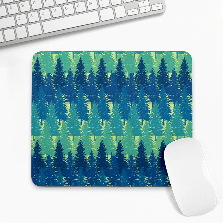 Christmas Trees Pattern Digital Paper Seamless Large Mousepad