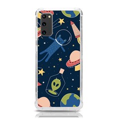 Seamless Pattern With Funny Alien Cat Galaxy Samsung Galaxy S20 6 2 Inch Tpu Uv Case by Ndabl3x