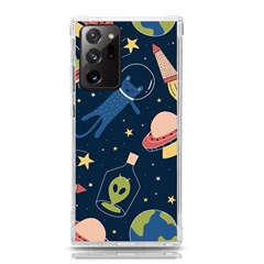 Seamless Pattern With Funny Alien Cat Galaxy Samsung Galaxy Note 20 Ultra Tpu Uv Case by Ndabl3x