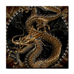 Fantasy Dragon Pentagram Tile Coaster