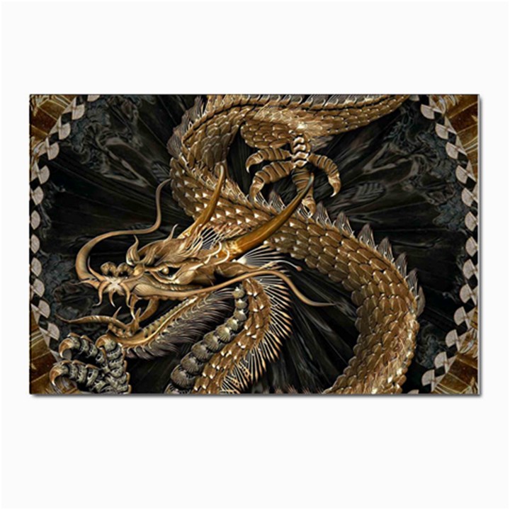 Fantasy Dragon Pentagram Postcards 5  x 7  (Pkg of 10)