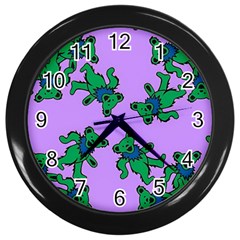 Grateful Dead Bears Wall Clock (black) by Cendanart