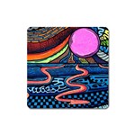 Grateful Dead Wallpaper Square Magnet Front