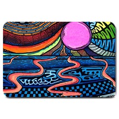 Grateful Dead Wallpaper Large Doormat by Cendanart